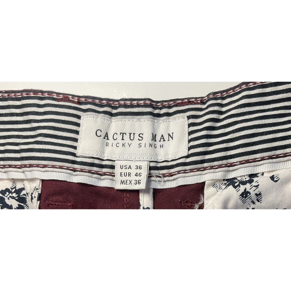 Cactus Man Ricky Singh Men’s Shorts Raspberry Size 36 - Picture 3 of 11